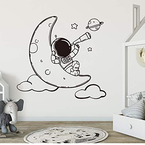 GADGETS WRAP Vinyl Decal Sticker Astronaut Space Moon Cosmonaut (Item Finish Size : 56cm x 52cm)