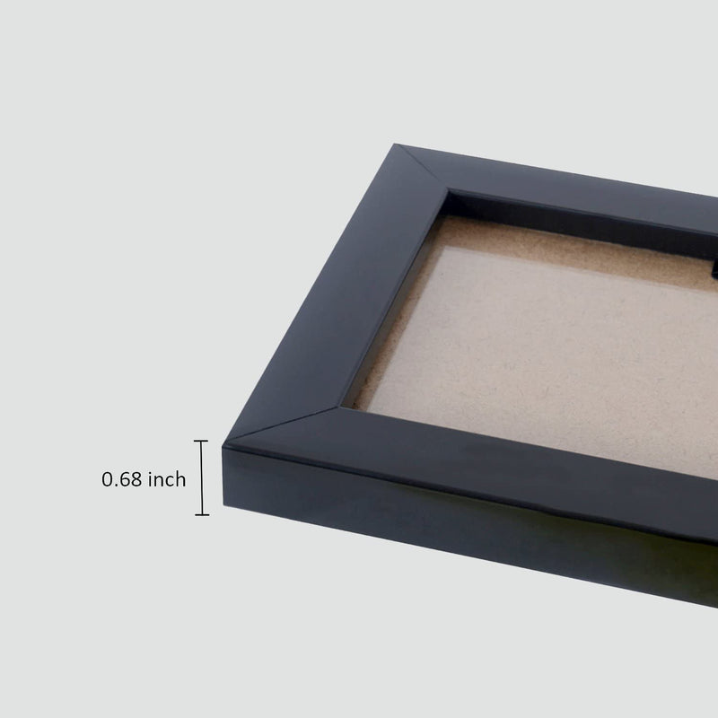 FA6 Wood Photo Frame With Photo Upload Customized Rectangular Wall Photo Frames For Couple And Family Gifts (4 Pcs 4X6 Inch, 2 Pcs 5X7 Inch, Black)