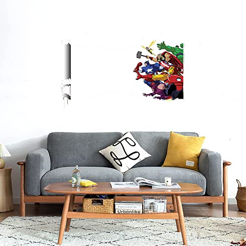 GADGETS WRAP Printed Wall Decal Sticker Scratched Paper Style Wall Decal (90cm x 50cm) - Avengers Birthday Invitations