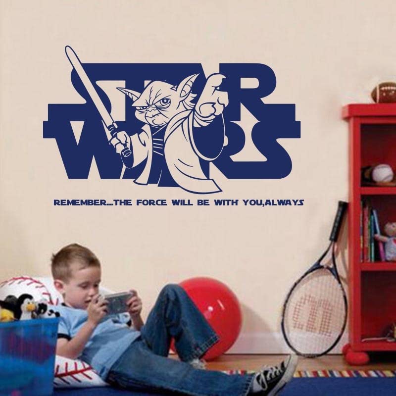 GADGETS WRAP Vinyl Decal Sticker May The Force Be with You War Blue (Item Finish Size : 91cm x 56cm)