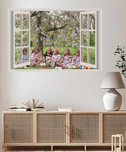 JVERF - JZZA22160 Germany Parks Spring Flowering Trees Grugapark| Self-Adhesive Open Window Wall Sticker