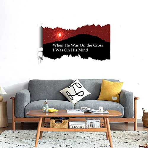 GADGETS WRAP Printed Wall Decal Sticker Scratched Paper Style Wall Decal (90cm x 50cm) - When he was on Cross 2