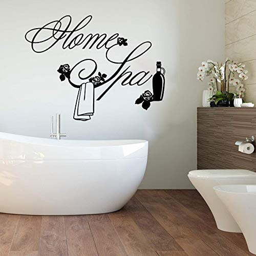 GADGETS WRAP Vinyl Decal Sticker Home Spa Flower Towel Black (Item Finish Size : 75cm x 56cm)