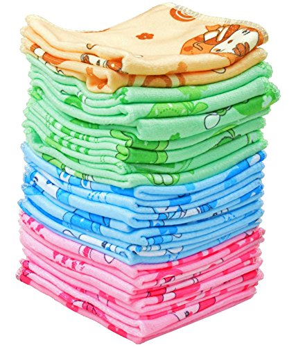 Lucky Cotton Face Towel 400 gsm (Set of 24, Multicolor)