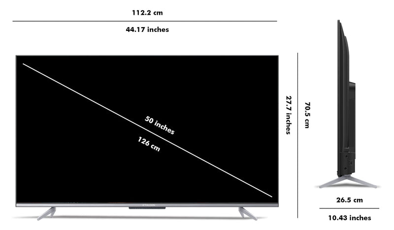 iFFALCON 126 cm (50 inches) 4K Ultra HD Smart Certified Android LED TV 50K72 (Black)