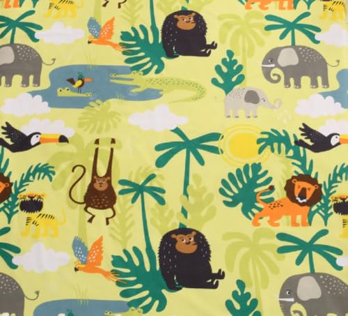 NATURETY Bedding Fitted Sheet with Deep Pocket,Thicken Printed Fabric Bed Sheets (Yellow Animals, Full)