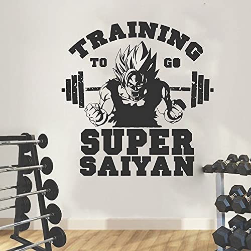 GADGETS WRAP Vinyl Decal Sticker Gym Z Goku Training Barbell (Item Finish Size : 57cm x 56cm)