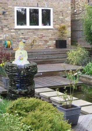 Waahkart Home & Decor Unique Stone Look Fountain with Gautam Buddha