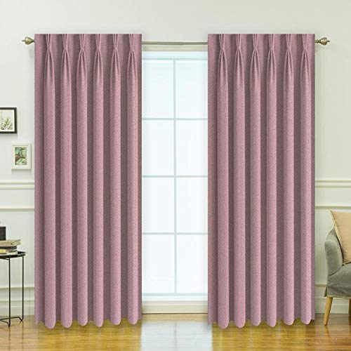 kurtains2fly Polyester Both Sided Room Darkening Blackout Pinch Pleat Curtains 2 Panels