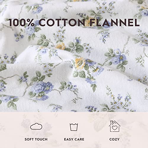 Laura Ashley Flannel Sheet Set, Queen, Victoria