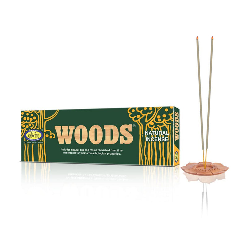 Cycle Pure Woods Natural Agarbatti with Woody, Sandal-Amber Fragrance - Pack of 1 (Total 40 Sticks)