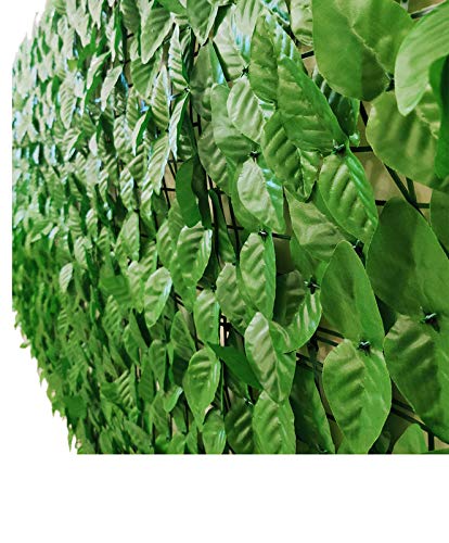 Wonderland Plastic Artificial Flowers Privacy Fence Screen (Light Green, 1 Piece)