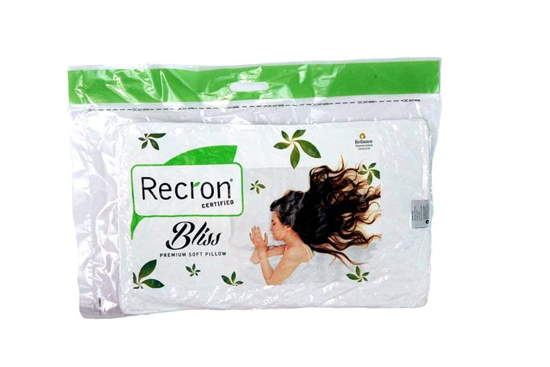 Recron Certified Bliss Fibre Pillow - 43 cm x 69 cm, White