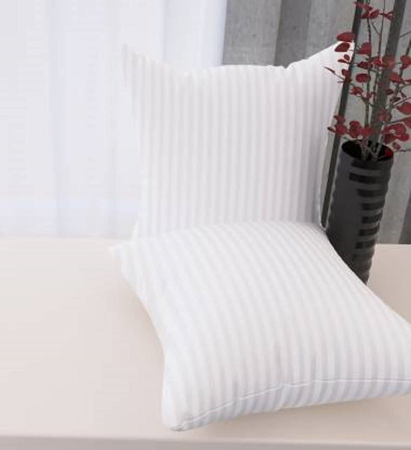 Perfect Sleeper Square Pillow 18x18 Inches, Set of 2, Microfiber Hotel Quality Premium Fibre Soft Cushion Filler, White