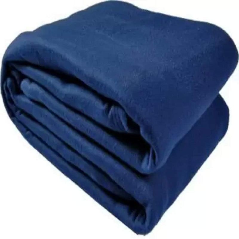 Cool Dealzz Single Bed Soft Touch LightWeight Polar Fleece Blanket/Warm Bed Sheet for Light Winters/Summer/AC Blankets (Size 60x90 Inch Blue, Reversible)