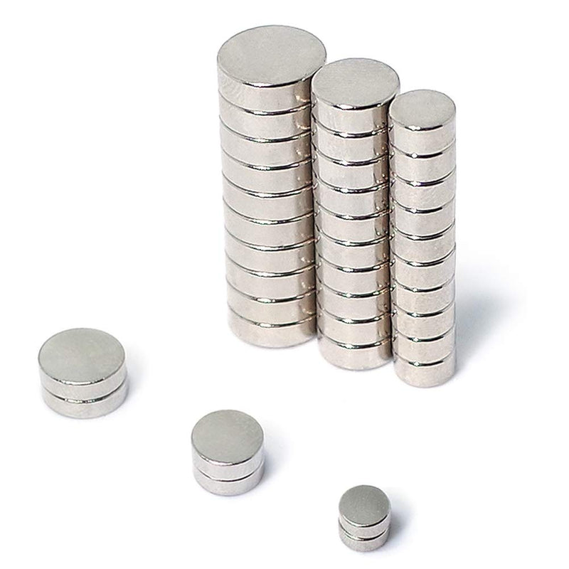 JACK CHLOE Round Refrigerator Magnets By Jack Chole, 30Pcs Stainless Steel Craft Magnets Of 3 Different Sizes, Durable Small Magnets For Multi-Use