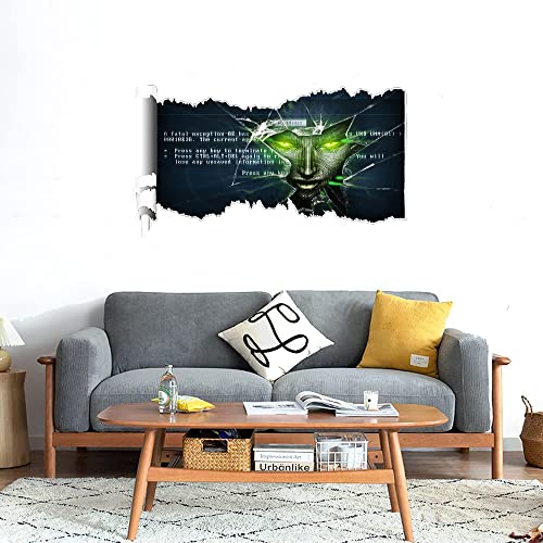 GADGETS WRAP Printed Wall Decal Sticker Scratched Paper Style Wall Decal (90cm x 50cm) - System Shock 2