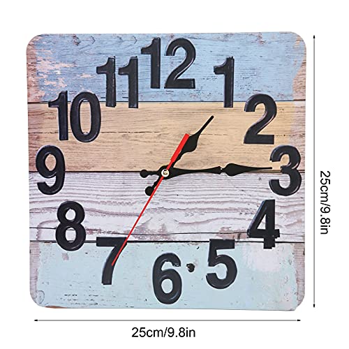 Clock, Quartz Clock Wooden Household Retro Style Large Number for Study Room for Living Room