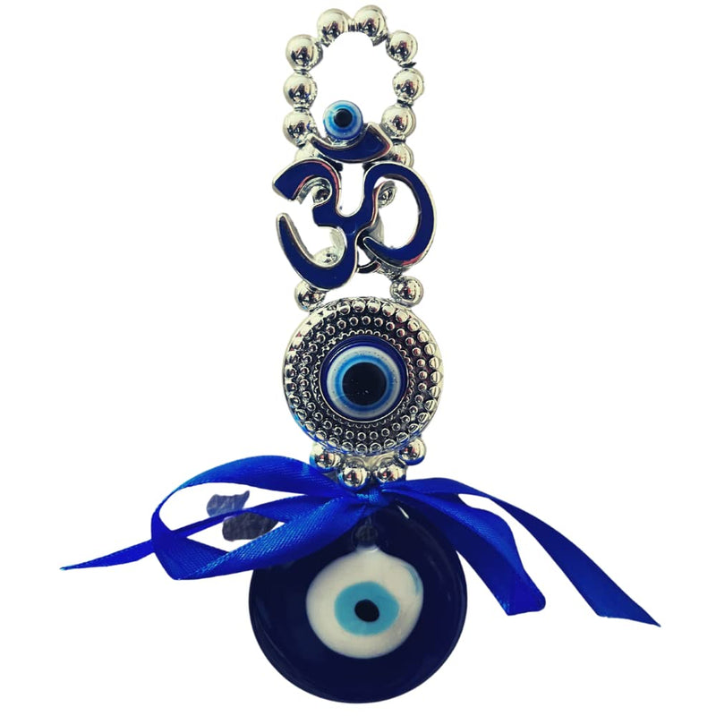 GJ OM Evil Eye Hanging for Home & Car | for Good Luck & Prosperity - Blue (design2)