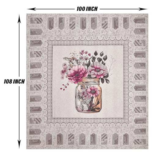 Heart Home Double Bedsheet with 2 Pillow Covers | 160 TC Premium Cotton Bedsheet for Double Bed | Bedsheet for Living Room-Home & Hotels | Photo Frame Flower Pot | 100x108 Inch | Beige