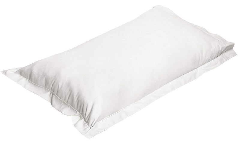 Money Home Decor 140 TC Cotton Plain Single Bedsheet with Pillow Covers (White, 60x90)