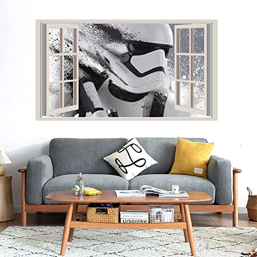 GADGETS WRAP Printed Wall Decal Sticker Fake Window Style Decal (90cm x 50cm) - Trooper Fading