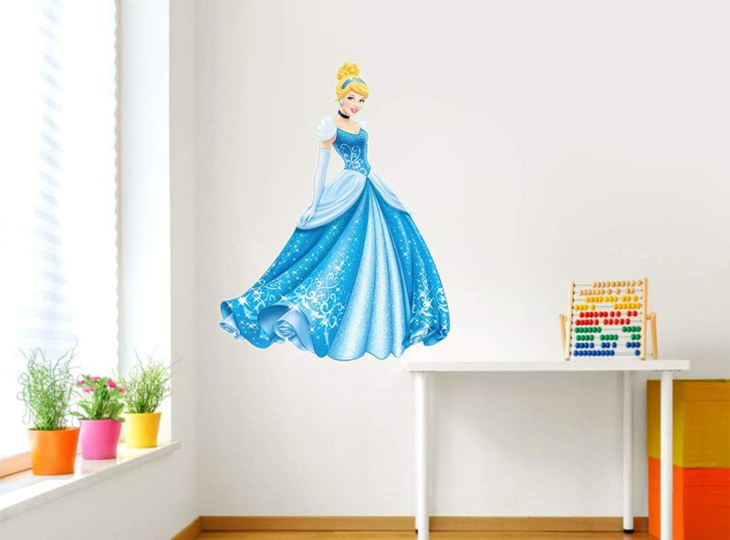 DivineDesigns™ Vinyl Princess Wall Sticker, 22.04 x 27.95 x 0.39 Inches, Multicolour