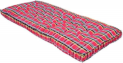 ATOOTFUSION Primium Quality Soft Cotton Multicolour Mattress | Cotton Gadda (Box Rectangle Type 6 x 6ft 72inch x 72inch) Double Bed