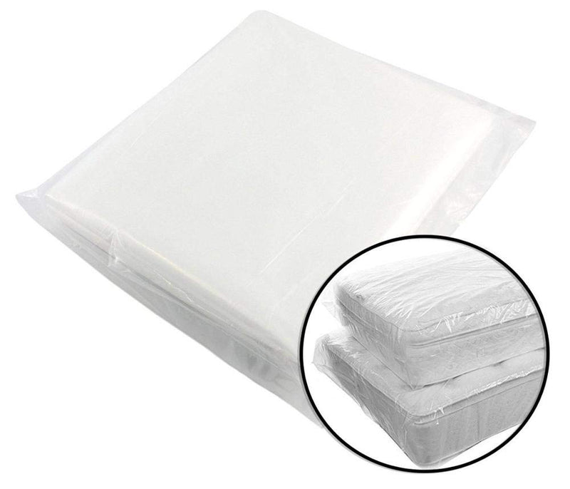 K KINGPLAST King/Queen Plastic Mattress Case 78" x 10" x 96" Clear Plastic Disposal Mattress Storage Bag Cover for Waterproof and dustproof