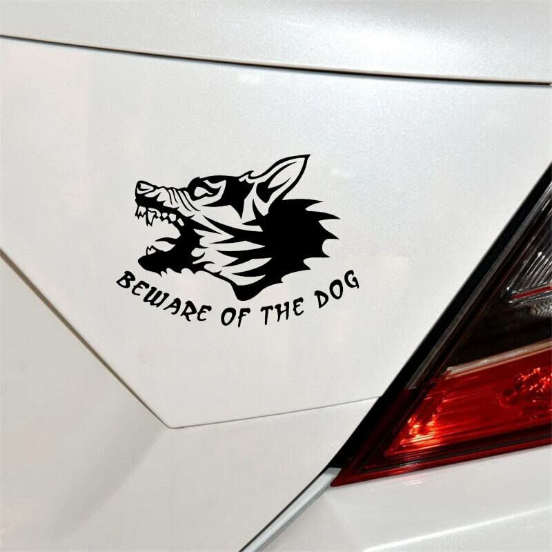 GADGETS WRAP Vinyl Wall Decal Sticker Beware of The Angry Dog On Board Car