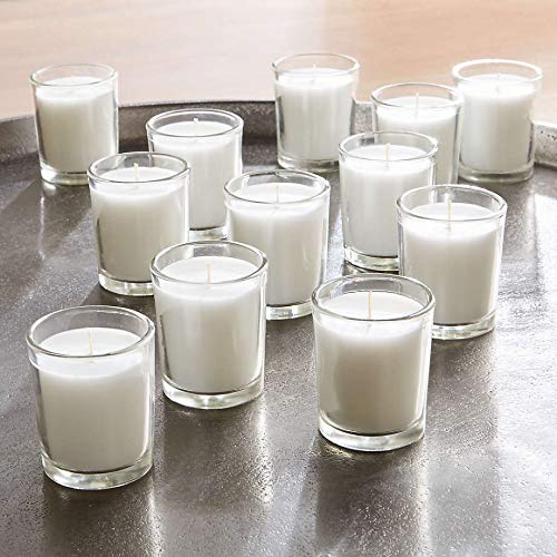 Vara Decor Highly Scented Set of Twelve (12 pcs) Glass Votive Jar Candle- 120 Gram- (Set of 12)