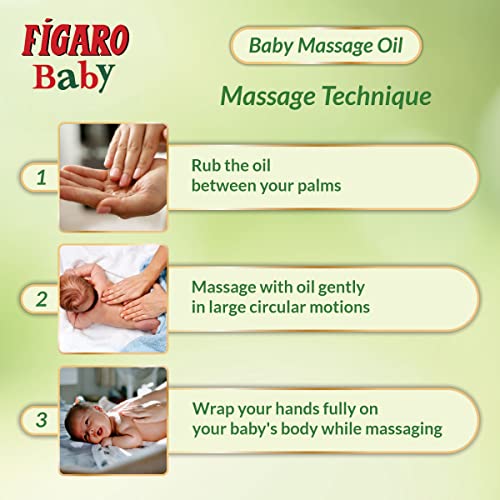 Figaro Baby Massage Oil With Goodness Of Natural Olive Oil Enriched With Vitamin E, Dermatologically Tested, 200 Ml