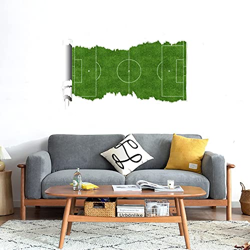 GADGETS WRAP Printed Wall Decal Sticker Scratched Paper Style Wall Decal (90cm x 50cm) - Football Pitch