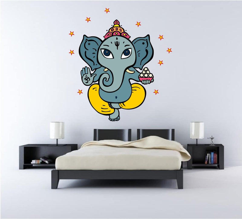 Delight Art Ganesh Ji Bhagwan Design Wall Sticker Size - (60 * 65) cm Model id - (DAMC00300L)