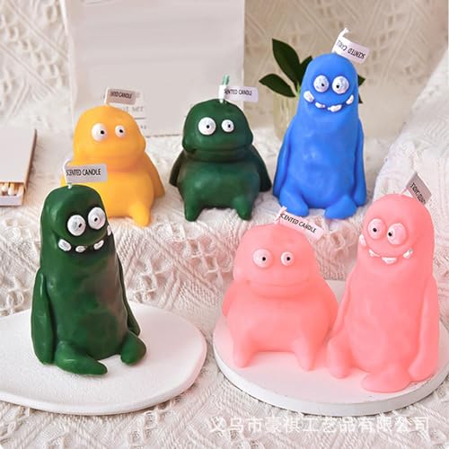 CALANDIS® Funny Scented Candles Gifts Decorative Candles for Anniversary Office Bedroom Green 6Cm | 1 Candle