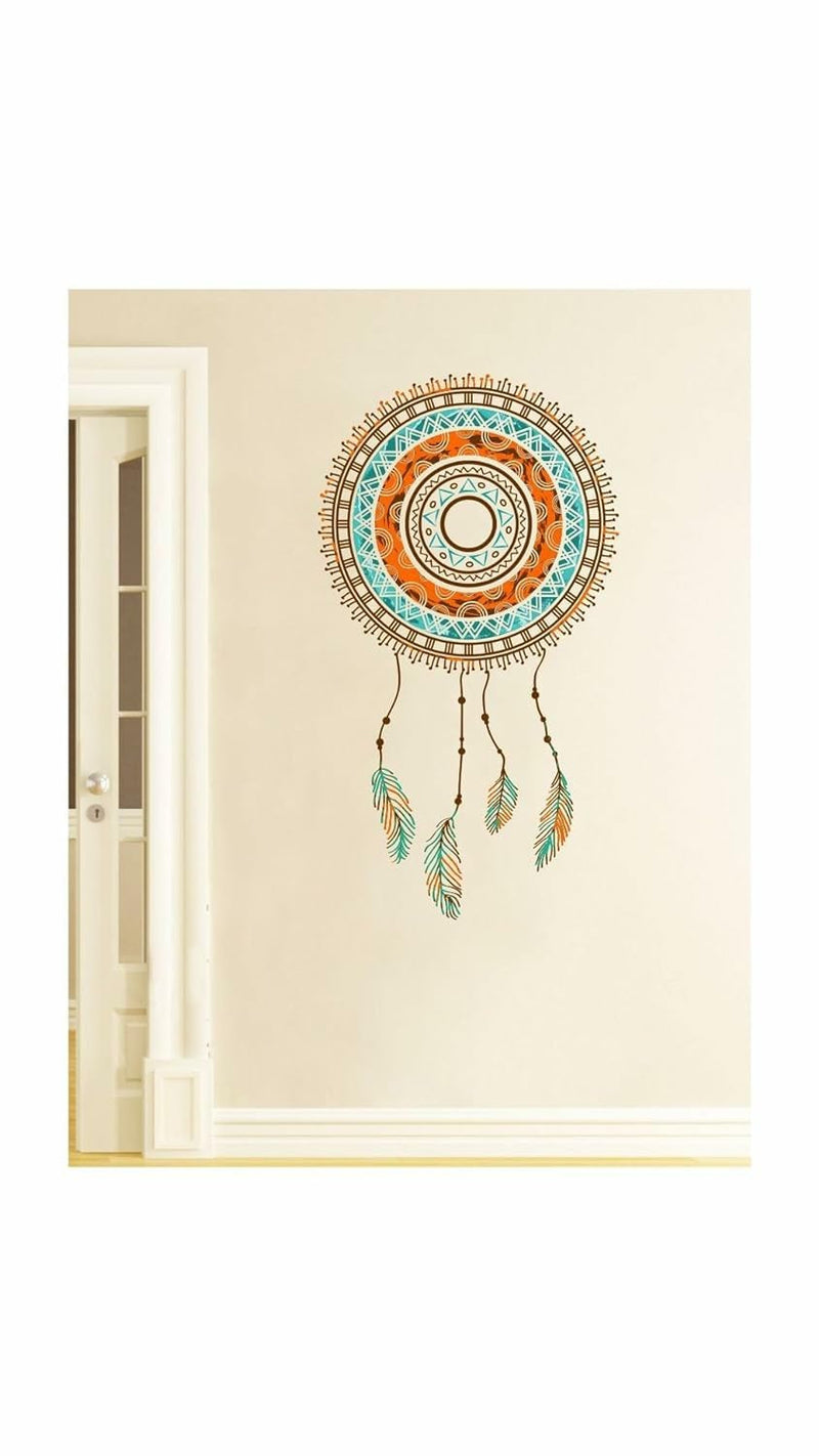 GADGETS WRAP Dreamcatcher Removable Decor Mural Wall Stickers Decal (Multicolour), Pack of 1