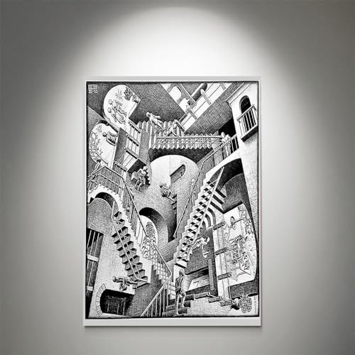 GADGETS WRAP Canvas Gallery Wrap Framed for Home Office Studio Living Room Decoration (11x17inch) - Escher 131