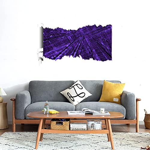 GADGETS WRAP Printed Wall Decal Sticker Scratched Paper Style Wall Decal (90cm x 50cm) - Purple Matrix