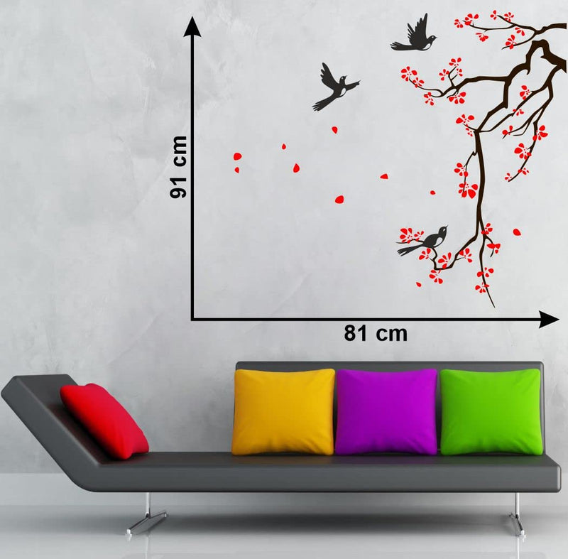 Delight Art Tree with Leaf Wall Sticker Size - ( 81*91 ) cm Model id - ( DAMC00126L )