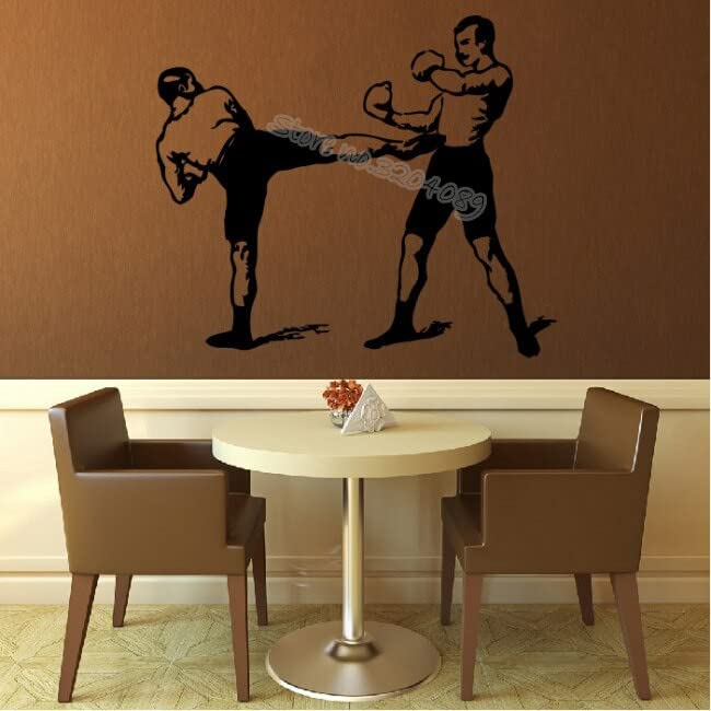 GADGETS WRAP Wall Decal Vinyl Sticker for Home Office Room Decoration Kickboxing Fight Boxing Sport Wall Sticker