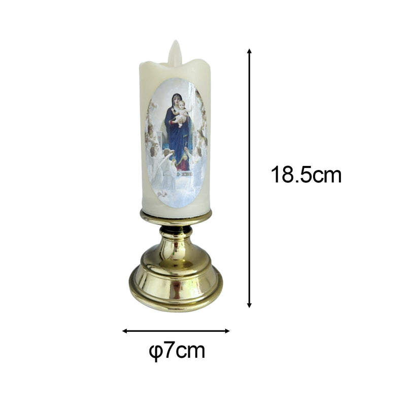 ATORSE® Flameless Electronic Candles Lamp LED Prayer for Larterns Wedding Decoration Virgin Embrace