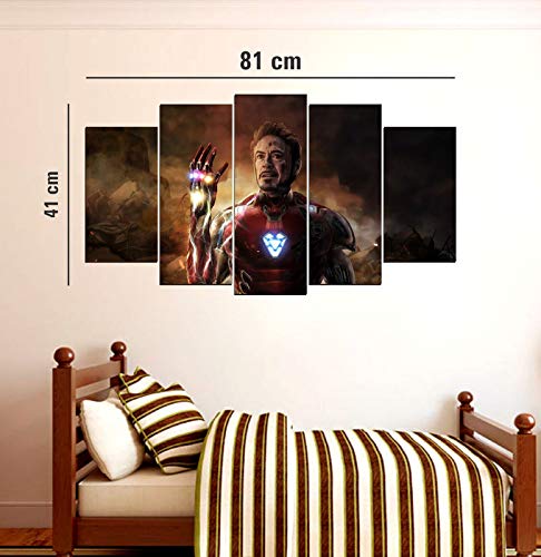 DivineDesigns™ Iron Man Endgame Pieces Sticker (Size :- 81 X 41 cm) | Wall Sticker for Living Room/Bedroom/Office and All Decorative Stickers