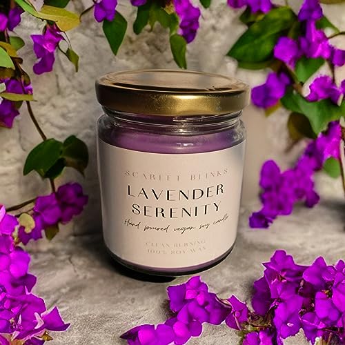 Scarlet Blinks Oriental Rose and Lavender Serenity | Soy Wax Candle | Aroma Therapy Candle | Burning Time:45 HRS Pack of 2