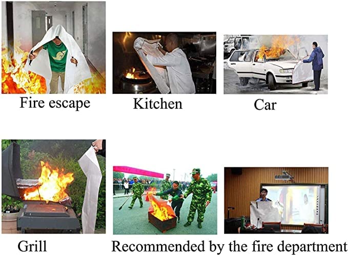 IRONSTAY FIRE BLANKET (1 X 2) METER FIBER GLASS Industries Hotels Kitchen Camping Home Flame Retardant Fiber Glass Material Fire Suppression Blanket