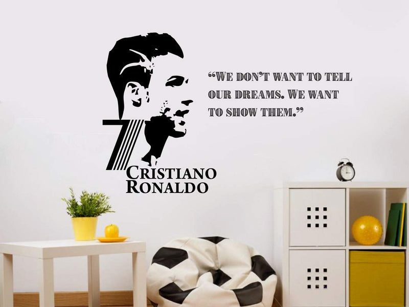 DivineDesigns™ PVC Vinyl Self-Adhesive 7 Ronaldo of Our Dreams Wall Sticker for Living Room, Bedroom, Office Wall Decoration (24 X 16 INCH) Pack 1