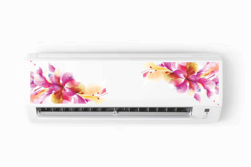 Wall Attraction Abstract Floral AC Sticker for Home air Conditioner Art Size - Standard AX09