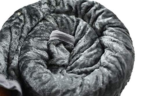 HomyReef Velvet Floral Embossed Super Soft for Winter Heavy Double Bed Mink Blanket (Grey, Double Bed - 90x90 Inch)