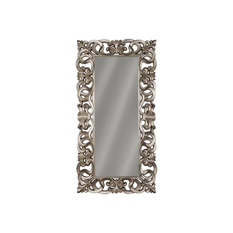 The Zara Enterprises Wall Mirror Frame Without Mirror Crafted for Any Glamour Queen, This Floor Mirror is a Splendid Accent. Antique Silver Finish Dimensions70x34 inch Frame Material Wood