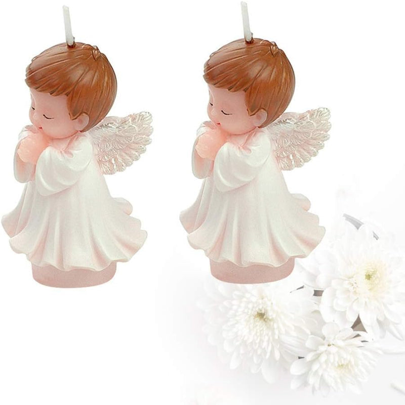 Babies Bloom Baby Shower Cake Toppers Birthday Candles Decorative Party Candles Little Angel Baby Shower Candle Gift Set (Set of 2)