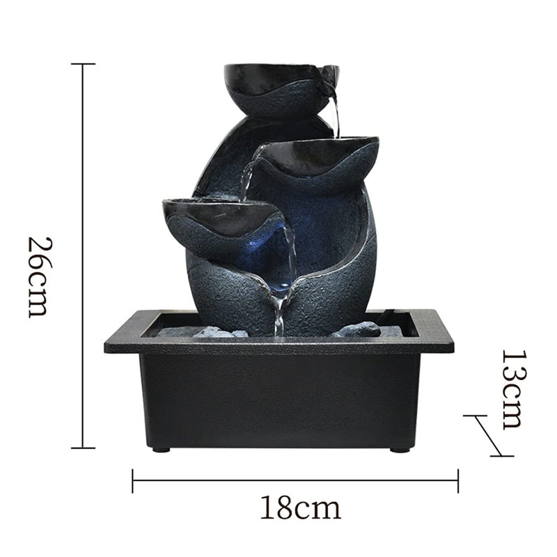 ATORSE® Water Fountain Fortune Feng Shui Waterfall Bedroom Ornaments Arts A